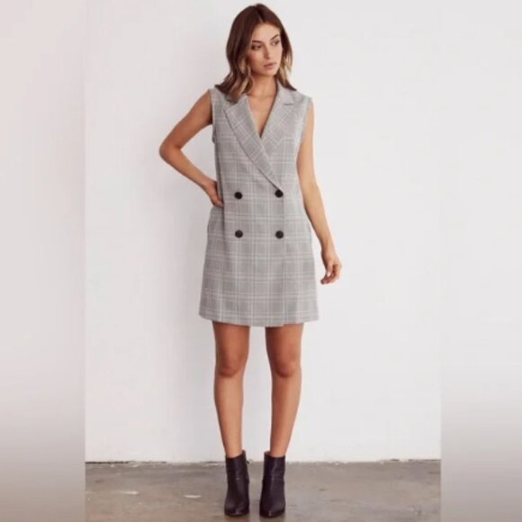 VETTA Women's Large The Blazer Convertible 5 in 1 Black White Jacket Vest Dress - Picture 3 of 8